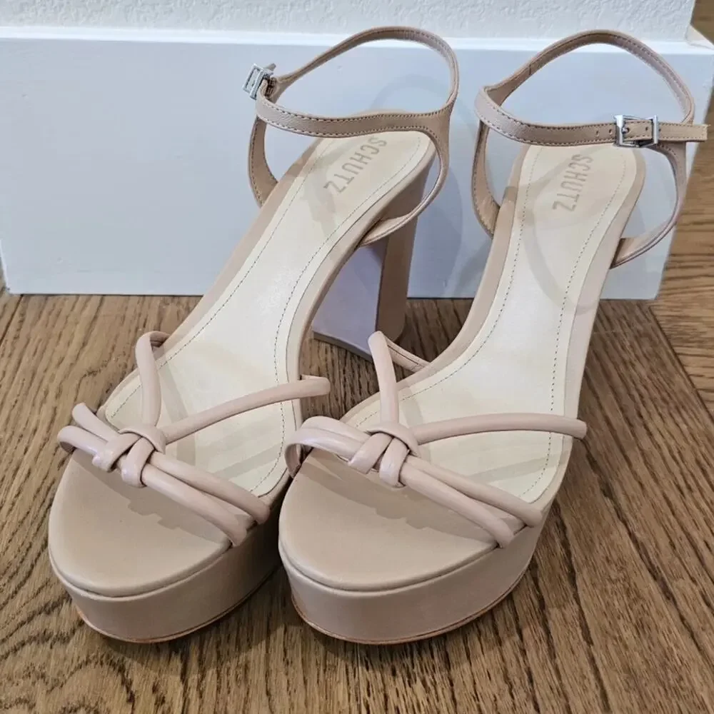 NEW Schutz Kelsie Platform in Nude